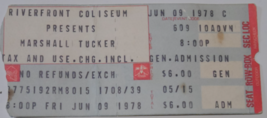 Marshal Tucker Band Ticket Stub 1978 Riverfront Coliseum cincinnati ohio... - £7.66 GBP