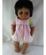 Vtg Baby Toddler Doll African American Black Hong King  14” Vinyl &amp; Rubber - $33.09 CAD