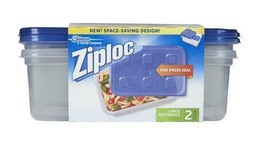 2 Packs Ziploc® Large Rectangle Containers - 2 cts/pack - £23.18 GBP