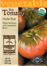 SKMO Tomato Cherokee Purple Organic Heirloom Vegetable Seeds Lake Valley  - £7.22 GBP