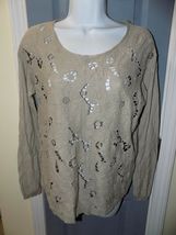 J. Jill Open Knit Brown Floral Sweater Size XS Women's EUC - $24.30