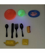 Vintage 1960s Barbie Doll Size Random Kitchen Dishes LOT Acrylic / Plastic - $38.01 CAD