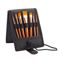 Paint Brush Set - 7 Travel Brushes for Acrylic, Oil, Watercolour, Gouche and Ple - £28.77 GBP