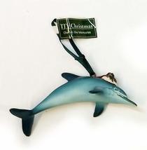 TJ&#39;s Christmas Dolphin with Santa Hat Ornament 3.5 inches (A) - $15.00