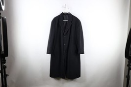 Vtg 90s Ralph Lauren Mens 44R Wool Cashmere Winter Overcoat Jacket Charcoal Gray - £118.23 GBP