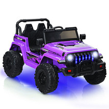12V Kids Ride-on Jeep Car with 2.4 G Remote Control-Purple - Color: Purple - £204.89 GBP