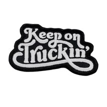 Keep on Tracking Embroidered Patch Iron on. Size 2x3.5 inches. - £5.53 GBP