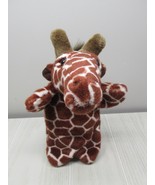 K&amp;M hand puppet plush giraffe head long stuffed nose plastic eyes vinyl ... - £7.77 GBP