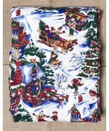 Vintage Alexander Henry Fabrics December Town Material Winter Holiday 43... - £66.17 GBP