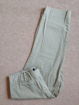 Talbots Signature Cropped Capri Pants Womens Size 6 Petite Green Gray Stretch - £18.99 GBP