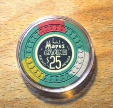 (1) $25. Mapes Casino Chip - 1950s - Reno, Nevada - Hourglass Mold - $17.95