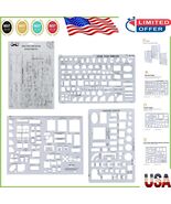 3-Pc Architect Drafting Templates Set: House, Furniture &amp; Kitchen Design... - $280.06 MXN