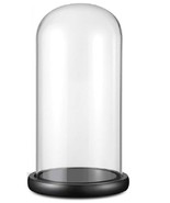 Glass Display Dome ,13&quot; x 6&quot; Cloche with Black Wood Base - $47.86 CAD