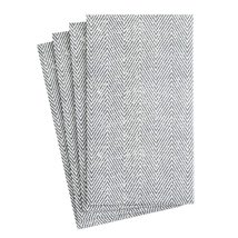 Caspari Jute Paper Linen Guest Towel Napkins in Charcoal - Four Packs of 12 - $30.40