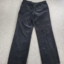 Liz Claiborne Audra Womens Corduroy Pants 12 Black Straight Leg Workwear Casual  - $15.79