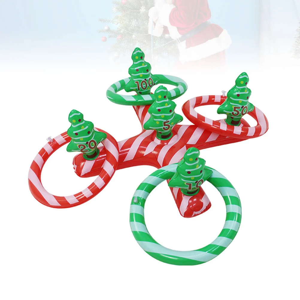 Game Ring Christmas Inflatable Games Rings Throwing Toy Kids Throw Holiday Party - £14.22 GBP