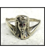 Original 1920s Vintage Egyptian Pharaoh Sterling Silver Ring  - €34,46 EUR