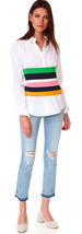 DL1961 Instasculpt Ankle Straight Leg Jeans 25 Blue $198 Frayed Ripped M... - $88.11