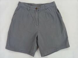 John Rich &amp; Bros Woolrich Women&#39;s Chino Gray Shorts Mid Rise 100% Cotton Size 10 - £9.13 GBP