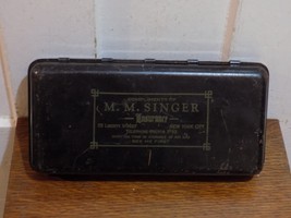 Vintage M M Singer Insurance Metal Lock Box No Key - $44.55