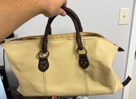 Estee Lauder Off-White Leather Tote Bag Purse  - $23.74