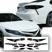 Fits 2018-2022 Toyota Camry Head Tail Light Smoke Tint Kit Cover AccessoryInc... - £31.23 GBP