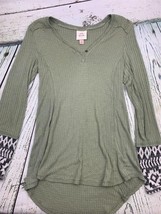 Thermal Embroidered Olive Green Long Sleeve Shirt X Small - £15.14 GBP