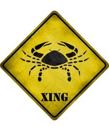 Cancer Zodiac Animal Xing Novelty Metal Crossing Sign - £21.59 GBP