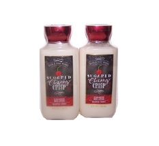 Bath &amp; Body Works Sugared Cherry Crisp 24 Hour Moisture Body Lotion - Lot of 2 - £15.97 GBP
