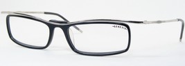 Vintage Rare Genesis 867 2 Black /Silver Eyeglasses Glasses 51-16-135mm Italy - £62.58 GBP
