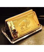 Gold Bar American Buffalo 1 Troy Ounce 100 mills .999 Fine Gold Clad w/case - $279.88 MXN