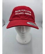 Farosty Made You Look Allahu Akbar Mens One Size Red Strapback Baseball Cap - $17.81