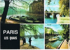 France Postcard Paris Les Quais Multi View - £2.25 GBP
