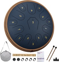 Adults&#39; Steel Tongue Drum, 14-Inch, 15-Note, C Major, With Music Book, Handpan - £67.06 GBP