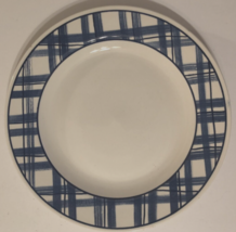 IKEA Churchill Great Britain Dinner Plate Blue Plaid Coupe CCH27 Vintage 70s 80s - £18.71 GBP