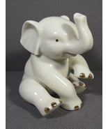 Lenox Elephant Small Figurine Ivory &amp; Gold Porcelain 2 x 2.5&quot; - £9.98 GBP