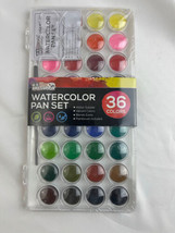 US Art Supply 36 Watercolor Paint Set with Brush Non-Toxic Artist Palett... - $10.31