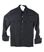 Necessary Evil Goth Shirt Snap Up Mens LARGE (XL) Emo Steampunk Wedding - $96.14 CAD