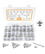 460PCS Stainless Steel Wood Screw Assortment #4 #6 #8 #10 #12 Pan Head Kit - $28.42
