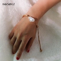 IngeSight.Z Women Bohemian Imitation Pearl Bracelets Bangles Charm Adjustable Go - £9.13 GBP