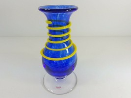 Sabina Rymanow Art Glass Sculptural Vase with 3-D Spiral, 9&quot; - £65.85 GBP