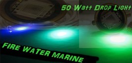 50W 4000 LUMEN LED UNDERWATER DROP LIGHT BOAT DOCK PIER FISHING GREEN BL... - £122.60 GBP