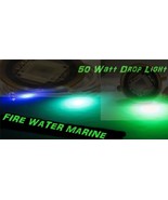 50W 4000 LUMEN LED UNDERWATER DROP LIGHT BOAT DOCK PIER FISHING GREEN BL... - £123.05 GBP