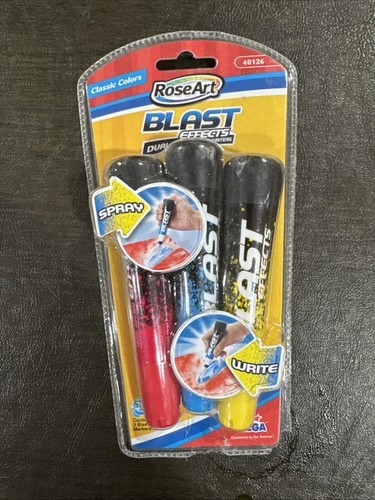 Rose Art Blast Effects Classic Colors Dual-Action Spray Writers - $8.91