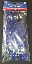 d3) 11 New York Yankees Major League Baseball Krazy Straws Decorations - $3.95