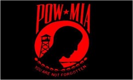 Pow Mia Flag Red - 3x5 Ft - £15.68 GBP