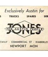 1954 Jones The Austin People Auto Dealership Advertisement Automobilia E89H - $27.56 CAD