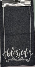 Short Tapestry Table Runner (13&quot; x 48&quot;) INSPIRATIONAL,BLESSED, BLACK &amp; W... - £11.66 GBP