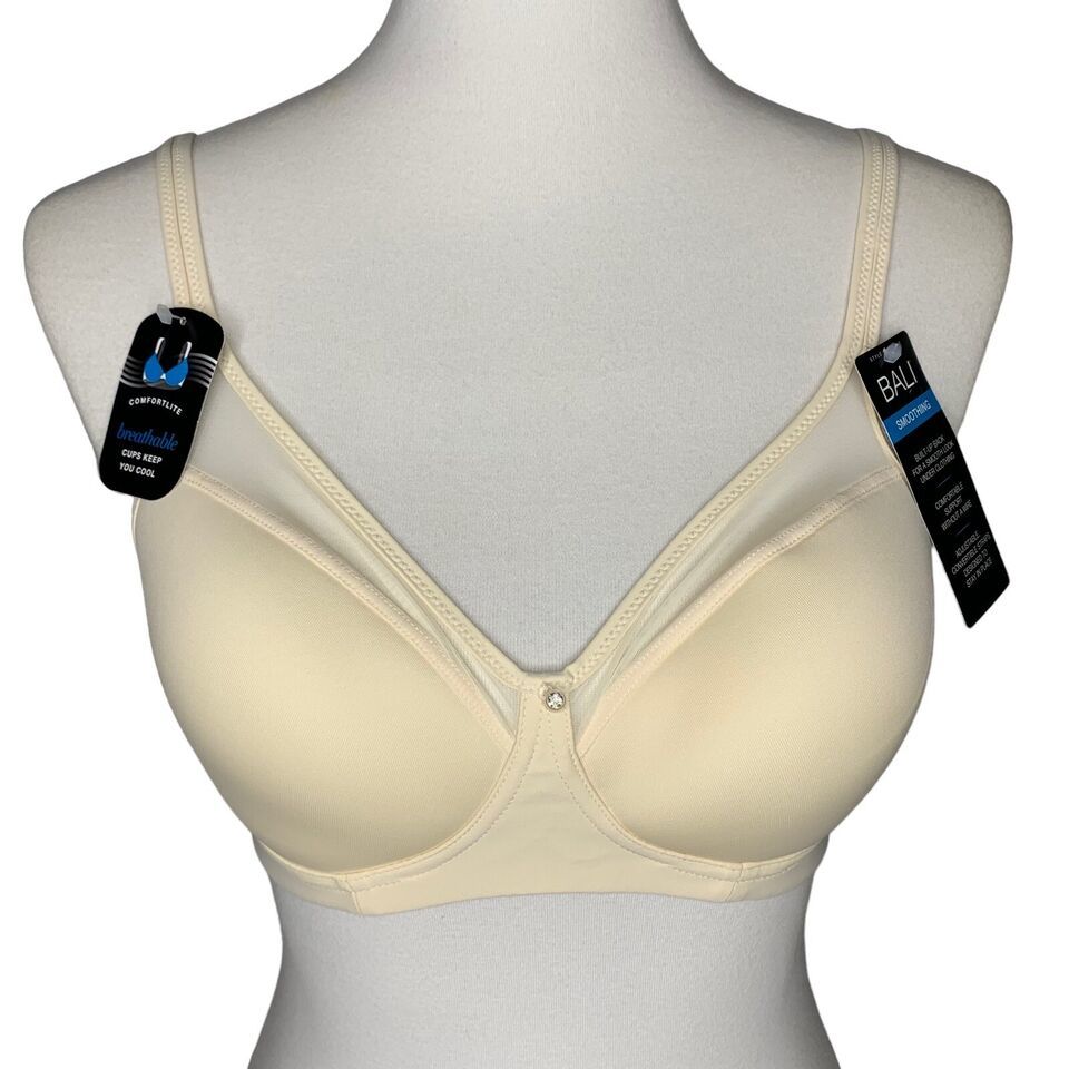 Bali One Smooth U Ultra Lite Spacer Bra Beige DF3440 Wireless Convertible Straps - Bras & Bra Sets
