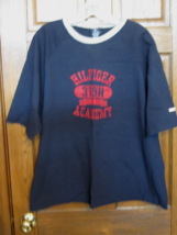Vintage Tommy Hilfiger &quot;Hilfiger Academy&quot; Navy Blue Logo T-Shirt - Size XXL - £14.21 GBP